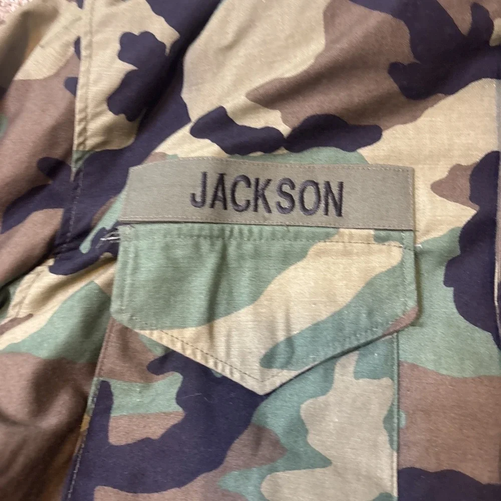Vintage US Navy M65 Field Jacket Mens XL Woodland Camo Cold Weather 1999 Seabees